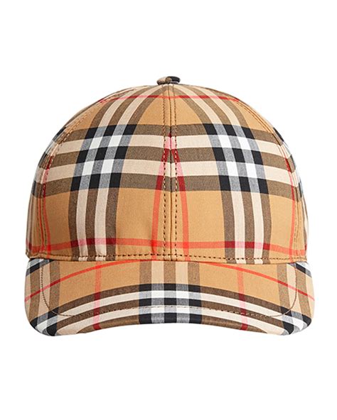 burberry logo detail vintage check baseball cap|burberry baseball cap size chart.